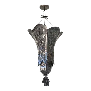 Moroccan Handcrafted Metal Lantern Pendant, North Africa