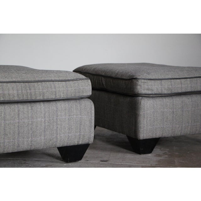 Ralph Lauren Wool Herringbone Ottomans a Pair Chairish