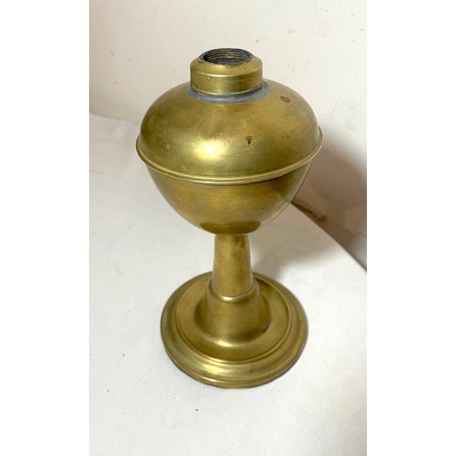 Arts & Crafts Rare Antique 18th Century Brass Figural Whale Oil Lamp 1700's Weighted Bottom For Sale - Image 3 of 6