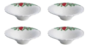 Bordallo Pinheiro Christmas Garland Cereal Bowls, Set of 4