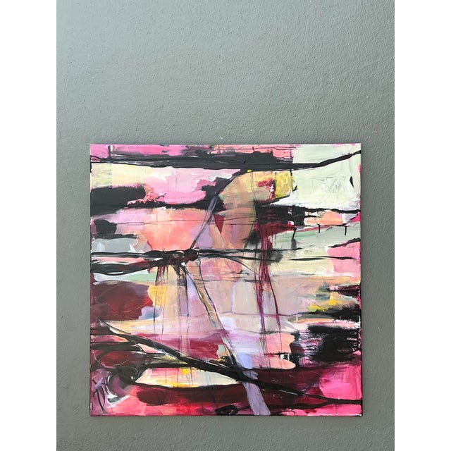 Vintage Abstract Expressionist Oil Painting on Canvas For Sale - Image 11 of 12