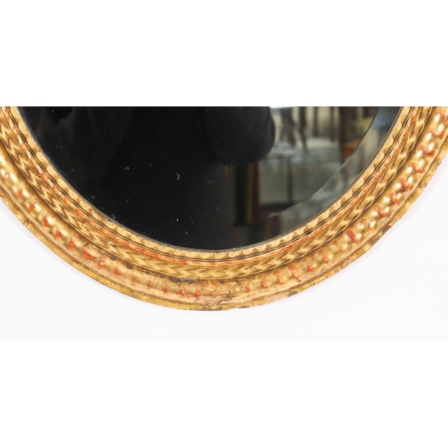 Antique French Rococo Oval Giltwood Mirrors, 1800s, Set of 2 For Sale - Image 10 of 14