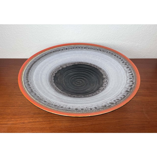 Large Art Deco German Ceramic Tripod Bowl from Karlsruher Majolika, 1940s For Sale - Image 18 of 18