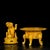 Chinese Yellow Glazed Porcelain Censer / Incense Burner With Foo Dog & Elephant Legs For Sale In Los Angeles - Image 6 of 9