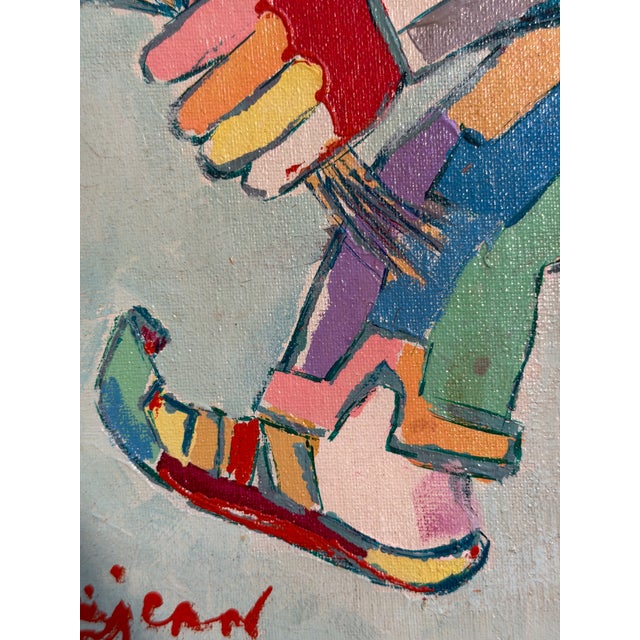 The Walking Shop Painting by Jovan Obican, Croatia 1970 For Sale - Image 9 of 15