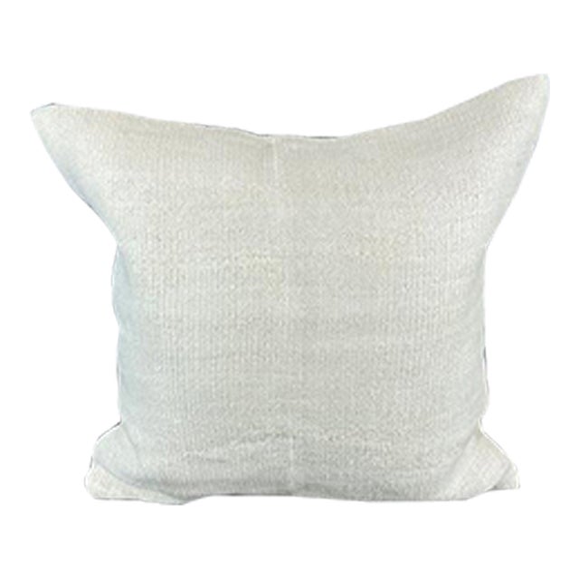 20 x 20 Hemp Pillow Turkish Cushion Natural Grayish White Pillow Cushion Cover For Sale