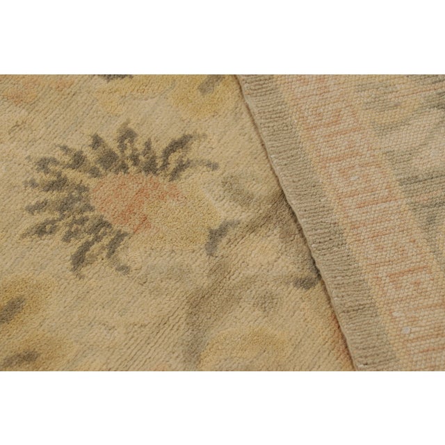 Rug & Kilim’s Oversized Spanish Arts & Crafts Style Rug With Floral Patterns For Sale - Image 9 of 9