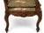 Ornate French Louis XV–Style Carved Wood Armchair With Floral Tapestry Upholstery For Sale In Tampa - Image 6 of 15