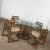 1980s Vintage Rustic StavOak Dining Game Table & 4 Chairs From Jack Daniels’ Barrel Staves by Jobie G. Redmond 1981 For Sale - Image 5 of 13