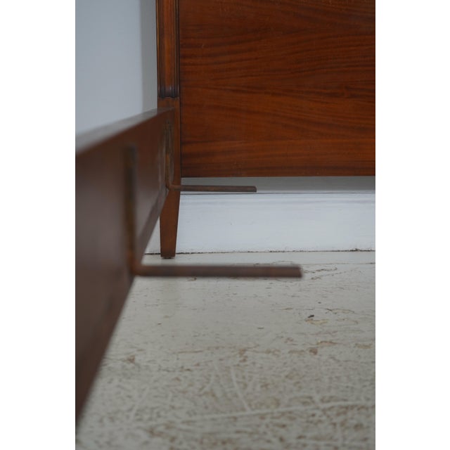 Pair of Vintage Paint Decorated French Style Carved Twin Beds For Sale - Image 12 of 18