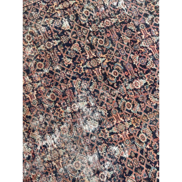 1900-1915's Antique Carpet with Moody Deep Colors 10 X 13 For Sale - Image 9 of 13
