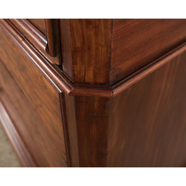 French Louis Philippe Marble Top Commode With Secretary For Sale - Image 9 of 13