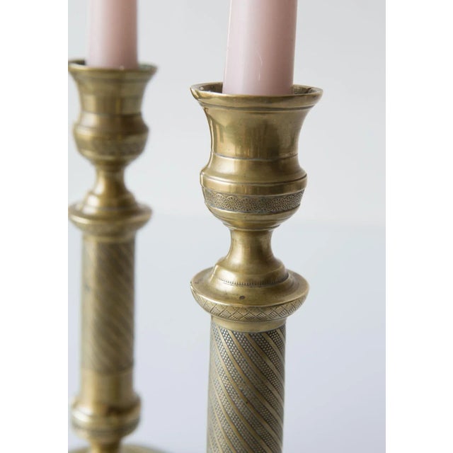 19th Century Restoration Bronze Candleholders, Set of 2 For Sale - Image 4 of 8