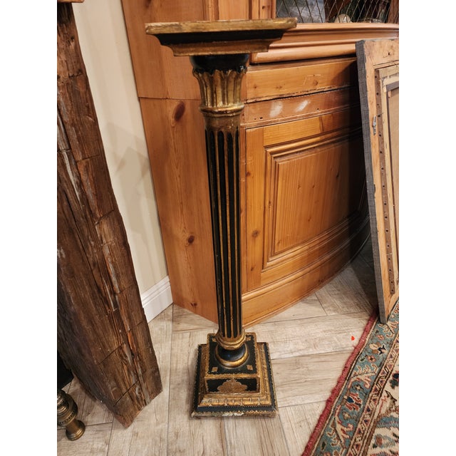 Italian Vintage Florentine Pedestal For Sale - Image 3 of 9