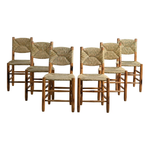 Bauche Chairs by Charlotte Perriand, 1960s, Set of 6 For Sale