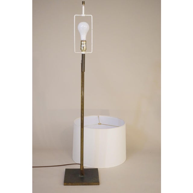 Contemporary 1960s Laurel Minimalist Mid Modern Telescoping Bronzed Brass Sculpture Floor Lamp For Sale - Image 3 of 3