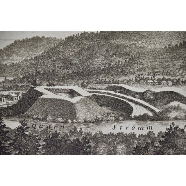 Traditional An Antique Engraved View of "Romelborg", Sweden in the 17th C. By Erik Dahlberg , 1705 For Sale - Image 3 of 4