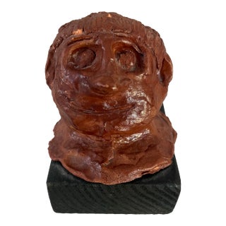Handmade Expressionist Sculpture of a Man For Sale