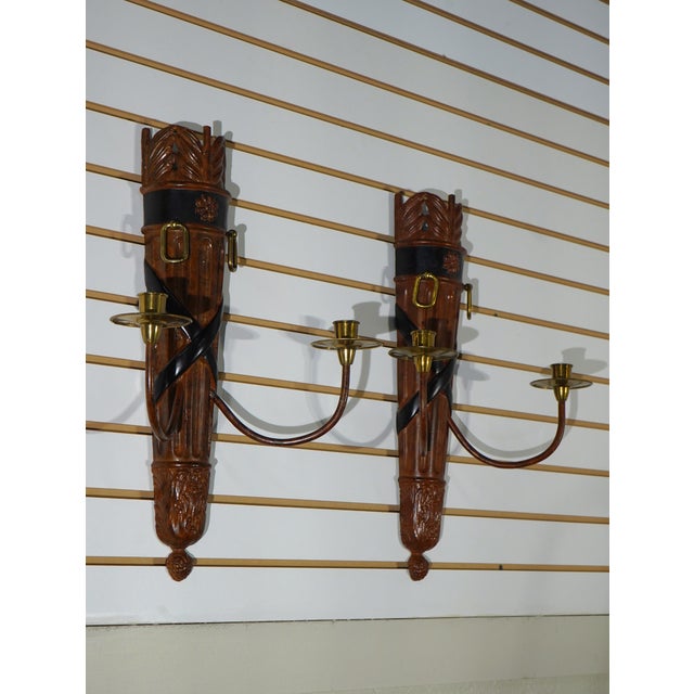 Age: Approx: 20 Years Old Details: High Quality Construction Candelabra Wall Sconces Heavy Iron Construction Condition:...