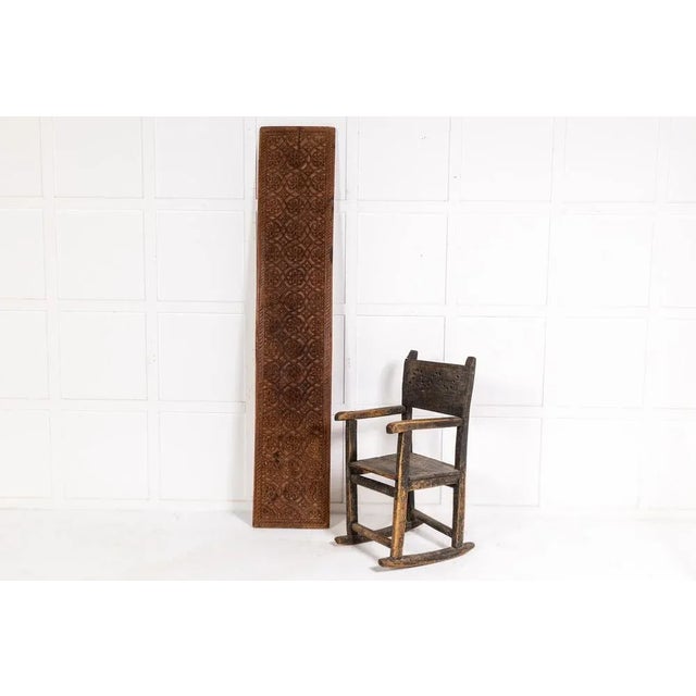 Wood Large 19th Century Syrian Carved Hardwood Panel For Sale - Image 7 of 7