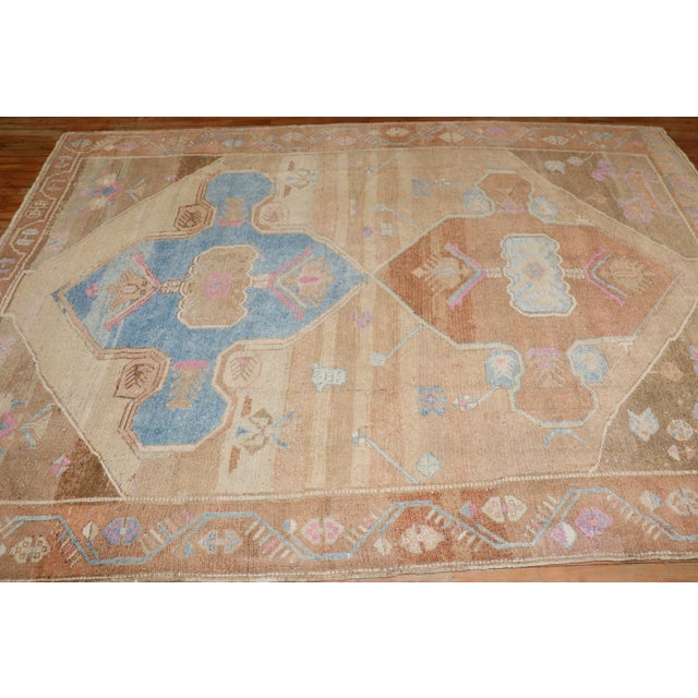 Textile Vintage Zabihi Collection Geometric Turkish Room Size Rug - 7' x 9'7" For Sale - Image 7 of 9