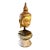 Early 20th Century Southeast Asian Gilded Buddha Sculpture on Bronze Rain Drum Base For Sale