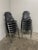 Black Black Leather Dining Chairs by Charlotte Perriand for Les Arcs, 1960s, Set of 12 For Sale - Image 8 of 10