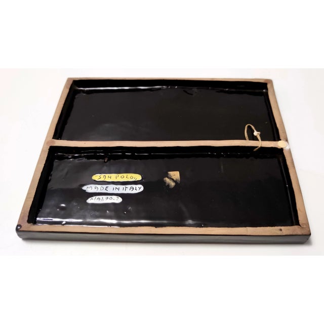 1950s Pyriform Glazed Ceramic Plate by Otello Rosa for San Polo, Italy, 1950s For Sale - Image 5 of 12