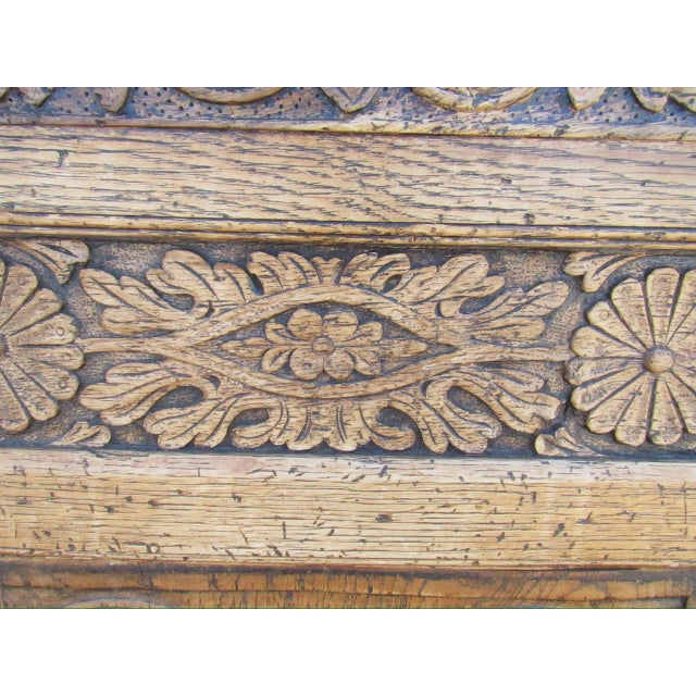 Brown Antique Pair of English Jacobean Style Oak Armchairs For Sale - Image 8 of 18