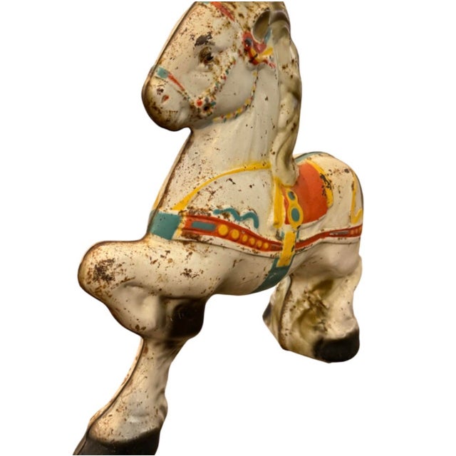 Vintage Mobo Tinplate Rocking Horse Produced by D. Sebel & Co. In England For Sale In Tulsa - Image 6 of 10