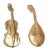 Mid Century Royal Cast Aluminum Mandolin & Violin Instruments Wall Decor - a Pair For Sale