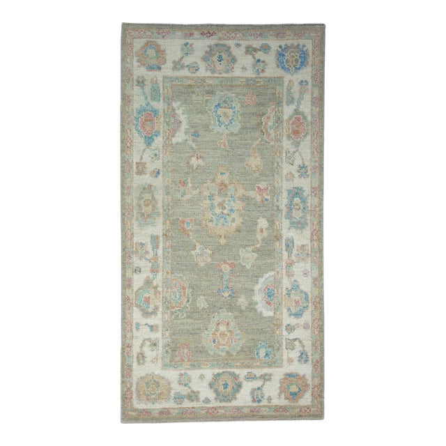 Turkish Oushak Rug 2'10" x 5'5" #17936 For Sale
