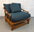 Vintage Bamboo Lounge Chair With Ottoman For Sale - Image 10 of 14