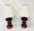1960s Red Black & Gilt Ceramic Table Lamps, American Modern - a Pair For Sale - Image 4 of 18