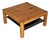 Italian Modern Leather and Wooden Coffee Table attributed to Silvano Passi, 1970s For Sale