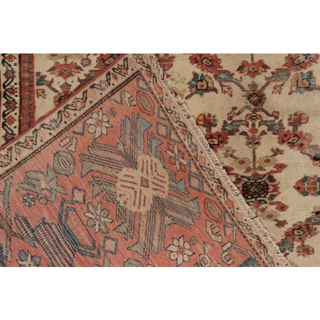 Textile Late 18th Century Antique Persian Sultanabad Rug in Beige and Red Floral Patterns, From Rug & Kilim For Sale - Image 7 of 8