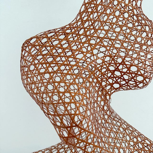 2010s Morigami Jin (Japanese, Born 1955) Freeform Organic Figural Rattan Sculpture For Sale - Image 5 of 11