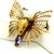 Vintage Italian 18k Gold Gemset Figural Bee Brooch With Pearl For Sale In Miami - Image 6 of 13