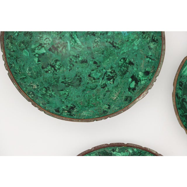 1950s 1950s Malachite Set of Three Bowls, South-African For Sale - Image 5 of 17