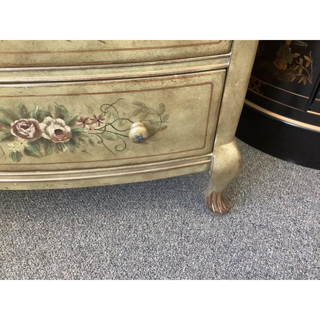 Small two over two green painted chest. Great for bedside.