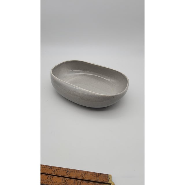 American Modern Oval Bowl by Russell Wright for Steubenville Pottery Company. Marked on underside