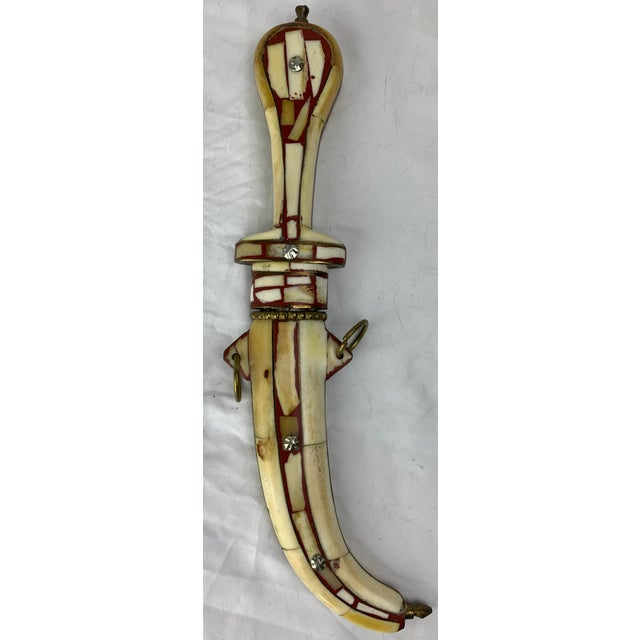 Plastic Traditional Curved Moroccan Dagger For Sale - Image 7 of 11