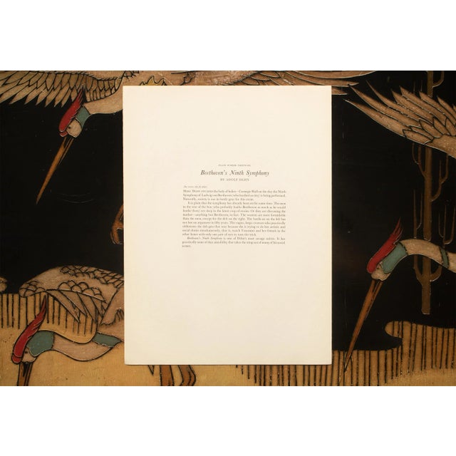 1939 After Adolf Dehn "Beethoven's Ninth Symphony", First Edition Period Offset Lithograph For Sale In Dallas - Image 6 of 8