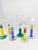 Abstract Vintage Nouveau Art Glass Cordials – Hand Blown Czech Shot Glasses, Set of 5 For Sale - Image 3 of 6