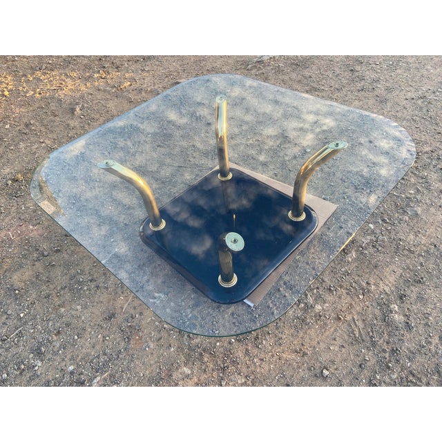 Vintage Postmodern Karl Springer Style Brass Tusks Coffee Cocktail Table MCM For Sale In Sacramento - Image 6 of 18