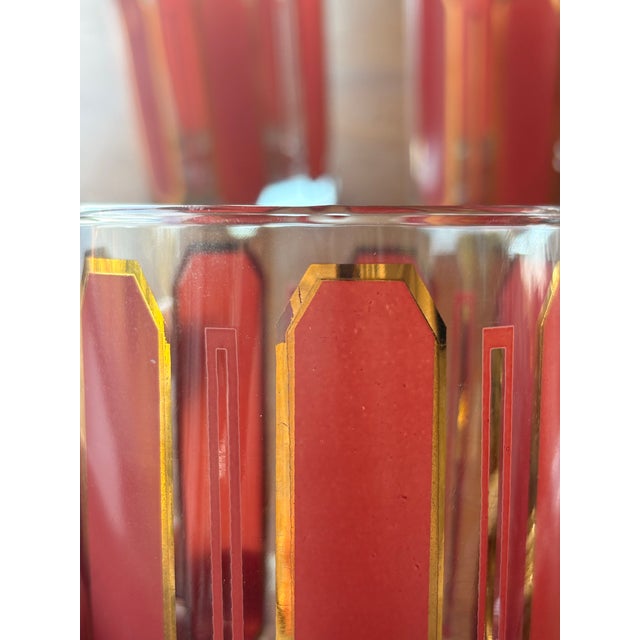 Georges Briard Vintage Georges Briard 22k Paneled Low Ball Glass Set of 4 For Sale - Image 4 of 10