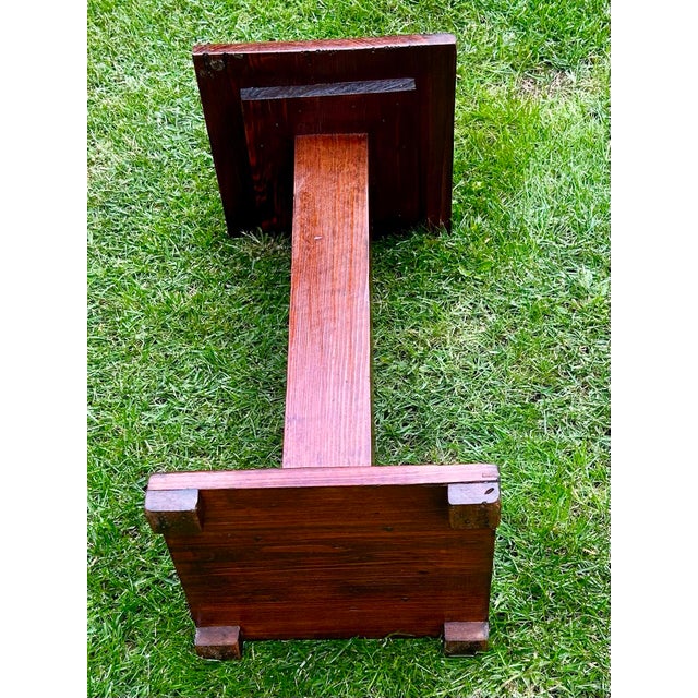 Wood Antique, Stickley/Mission Style, Mahogany Plant Stand/Pedestal Side Table, Circa 1800’s, Arts and Crafts For Sale - Image 7 of 8