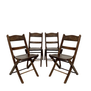 Art Deco Folding Chairs, 1930, Set of 4 For Sale