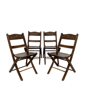 Art Deco Folding Chairs, 1930, Set of 4