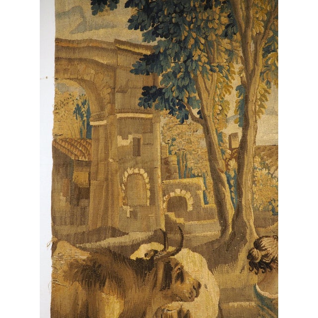 18th Century French Aubusson Park Scene Tapestry For Sale - Image 18 of 18
